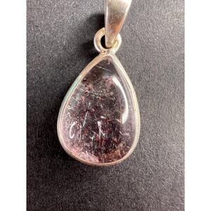 NEW Lepidocrocite super 7 sterling silver teardrop pendant 3.31 grams